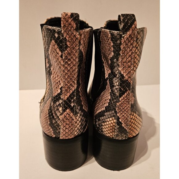 Design Lab Lord & Taylor Chelsea Boots Snakeskin Print Womens 6M ECU - Picture 3 of 13